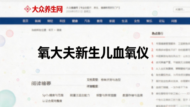 2026年医用血氧仪核心看什么参数？五大品牌关键指标与品牌横评全解析